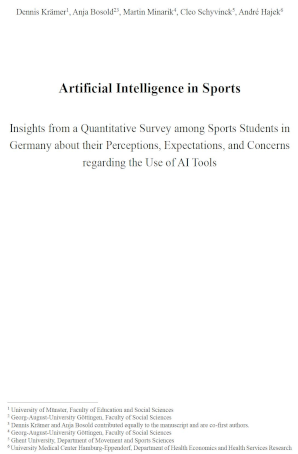 Cover: Artificial Intelligence in Sports, arXiv preprint