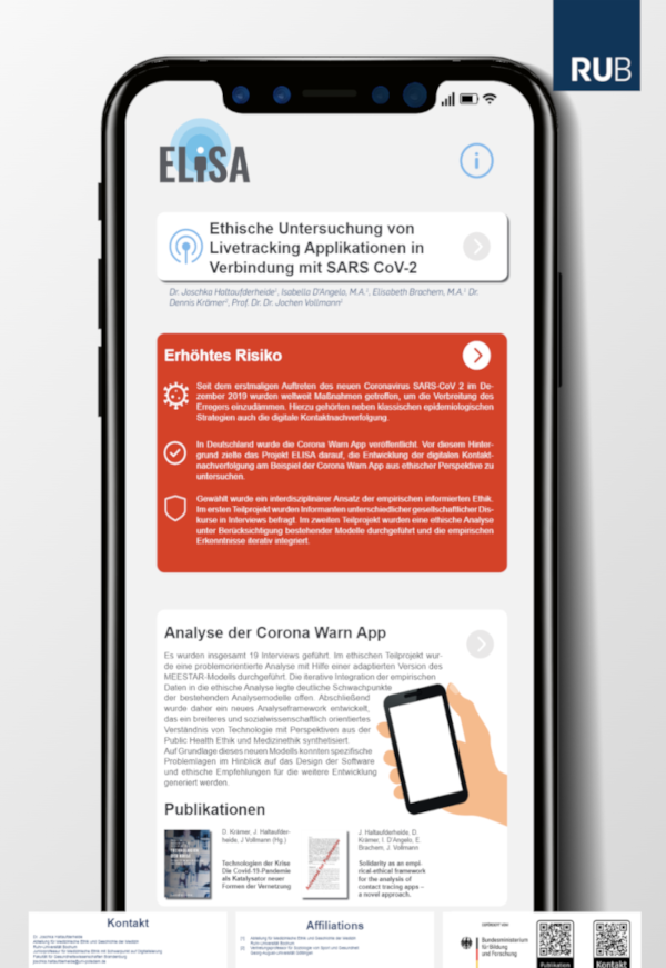 Project poster: The Ethics of Livetracking-Applications (ELISA)