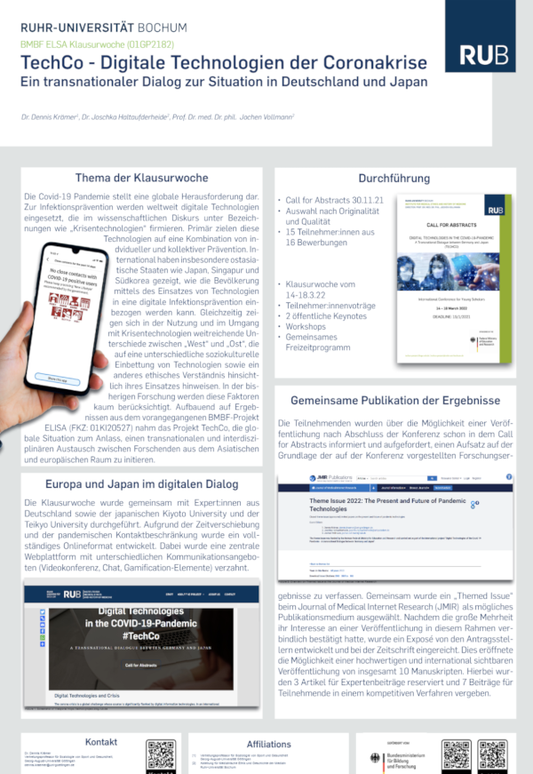Project poster: Technologies of the Covid-19 Pandemic (TECHCO)